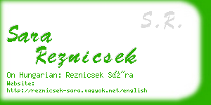 sara reznicsek business card